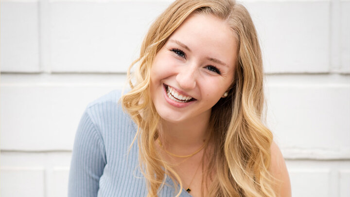 female student smiling