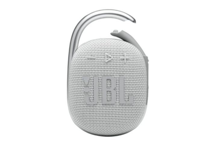 JBL white clip speaker