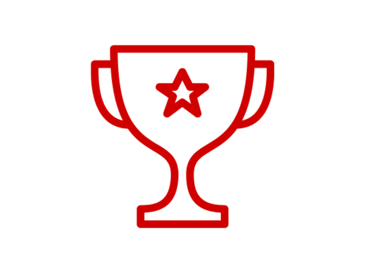 trophy with star icon